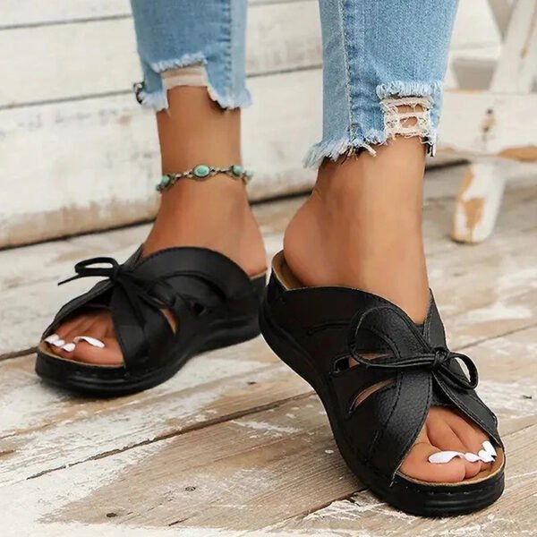 Women Sandals 2024 Summer Shoes For Women Low Heels Sandalias Mujer Trend Casual Slippers Female Elegant Woman Heeled Shoes-Solefeat