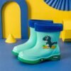 Toddler Girl Rainboots Classic Waterproof Children'S Shoes Kids Rain Boots Pvc Rubber Boots Kids Baby Water Shoes Boy Rain Boots-Sole Feat