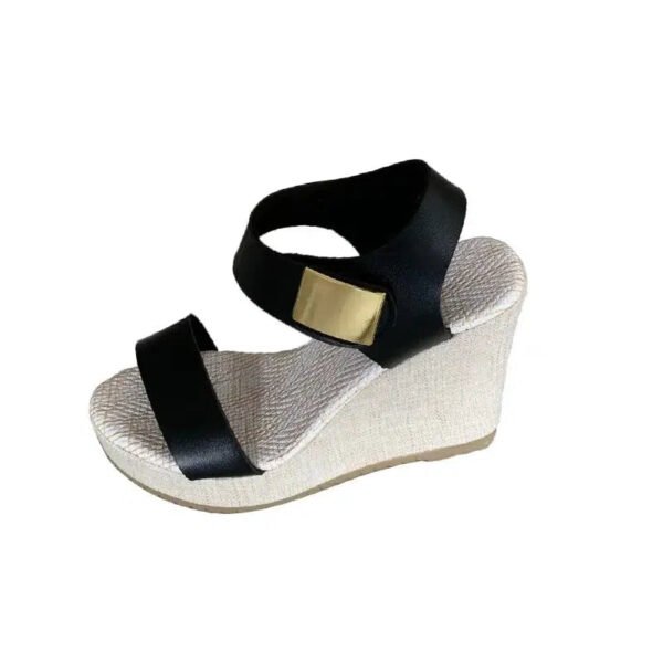 Women's Sandals Colorblock Peep Toe Wedge Summer Sandals-Women's Shoes-Solefeat