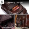 BULLCAPTAIN 2023 The Latest Men's Leather Chest Bag Large Capacity Casual Men's Messenger Bag Classic Leather Chest Bag XB 127-Sole Feat