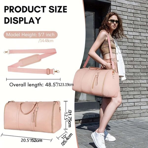 Fashion Large PU Folding Suit Travel Storage Bag For Women